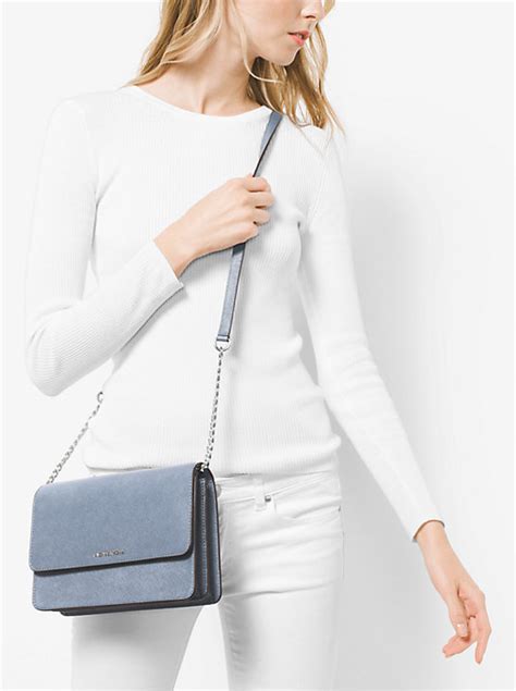 michael kors daniela silver|MICHAEL Michael Kors 'Large Daniela' Leather Crossbody Bag.